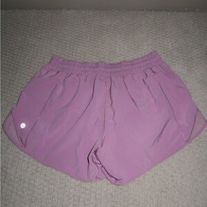 Lululemon hotty hot 4” low rise shorts light purple size 8